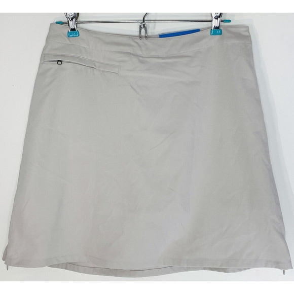 PATAGONIA Duway Skirt 8 Dove Grey Skort Built-In Shorts Zip Side Vents 58610 NWT - Picture 2 of 8
